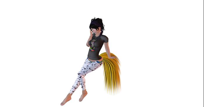 Bright yellow Sailor moon tail
