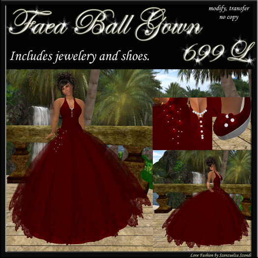 *Szen* Faea Ballgown Red
