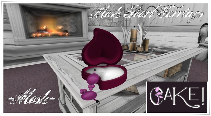 [[>CaKe!!<]] Mesh Pearl Earrings- Pink