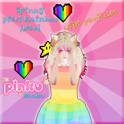 .:Pinku*Pantsu:.Spinny pixel Rainbow Heart