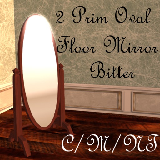 2 Prim Oval Floor Mirror ~Bitter~