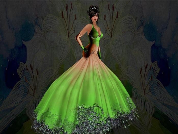 Zennya's Closet Autumn Green Gown