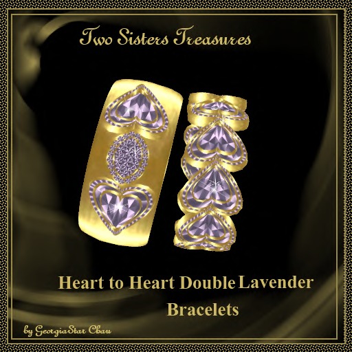 Heart to Heart Double Lavender Bracelets