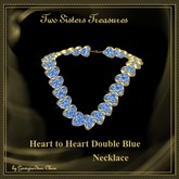 Heart to Heart Double Blue Necklace
