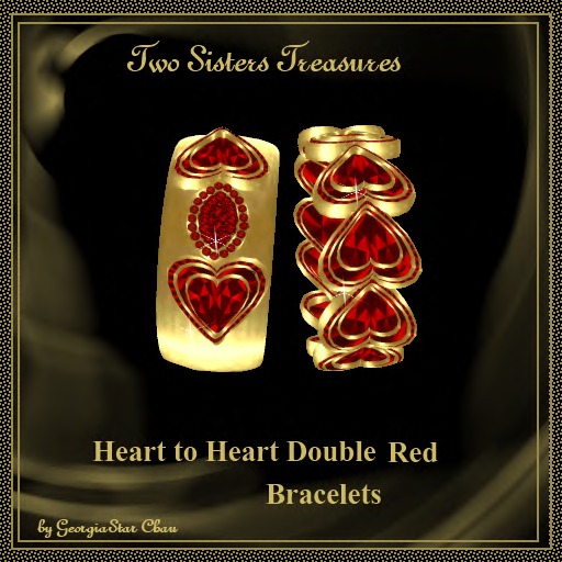 Heart to Heart Double Red Bracelets