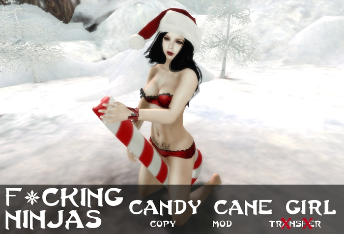 *FN* Candy Cane Girl Pose + Candy Cane