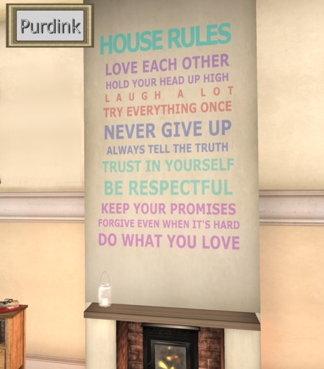 House Rules (Multicoloured) Wall Decal