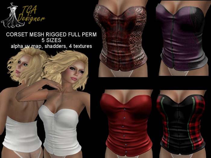 RIGGED MESH CORSET FULL PERM