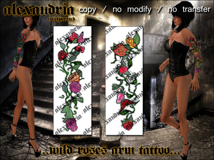 [Alexandria Inc] Wild Roses Arm Tattoo