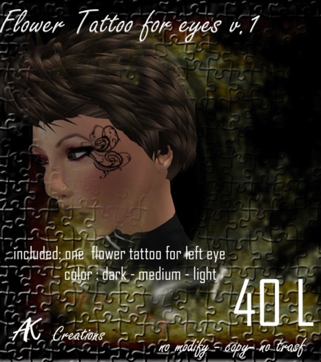 flower tattoo v1 left