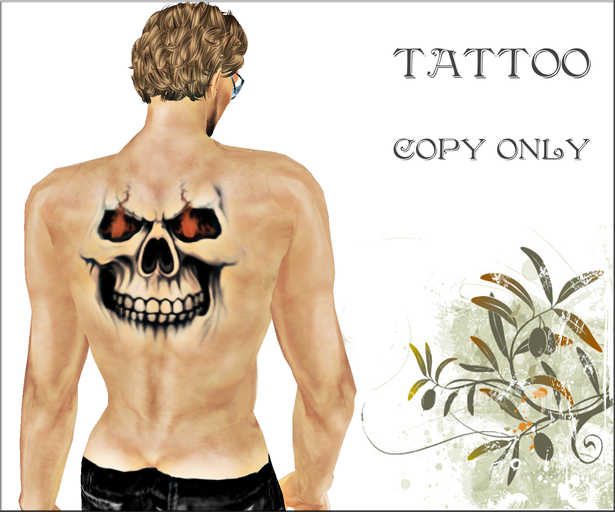 Foxxy Designs - Back Skull Tattoo