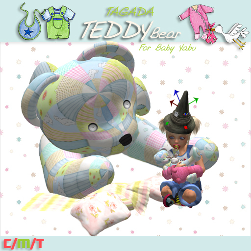 Teddy patchwork for baby mesh and pose Animations