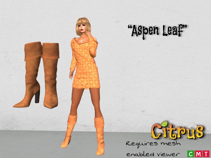 *Citrus* Aspen Leaf Boots Solid