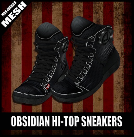 FK! - Obsidian Hi-top Sneakers
