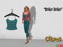 *Citrus* - Soho Boho Macrame Tank - teal