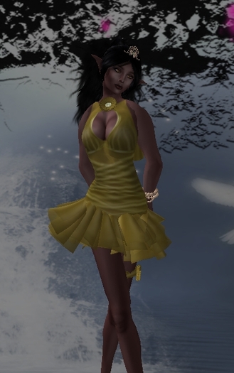 *CH&D* Short Fantasy Dress (Mustard)