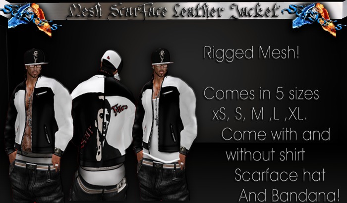 *SoL!ce's* Scarface Leather jacket Mesh