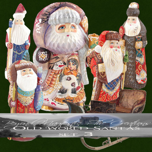 BM Old world santas set 3