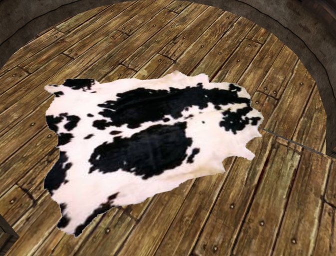 Second Life Marketplace Cow Skin black/white, high quality Fur, copy