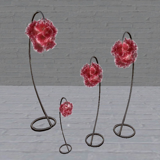 flower lamp red