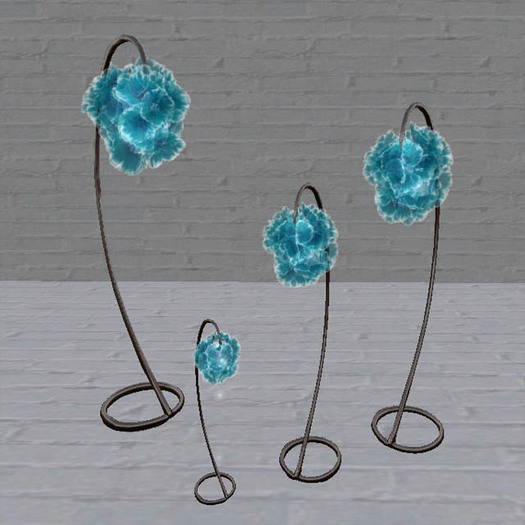 flower lamp verdigris