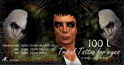 tribal tattoo for eyes v.5 (pack )