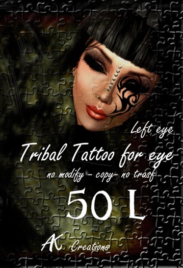 tribal tattoo for eye left