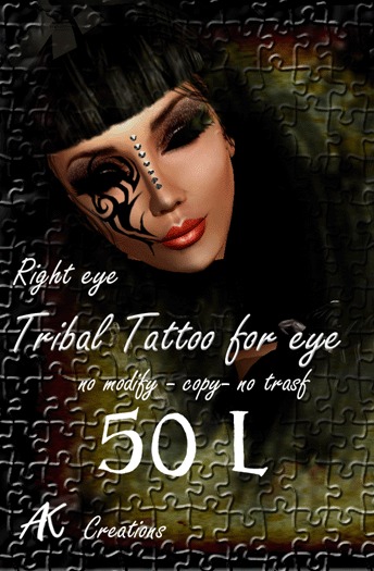 tribal tattoo for eye right