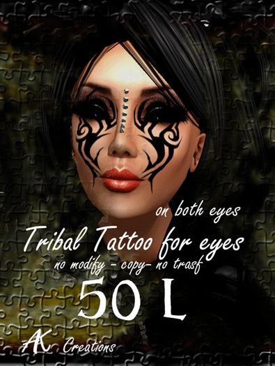 tribal tattoo for eyes double