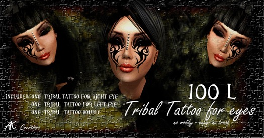 tribal tattoo for eyes (pack)