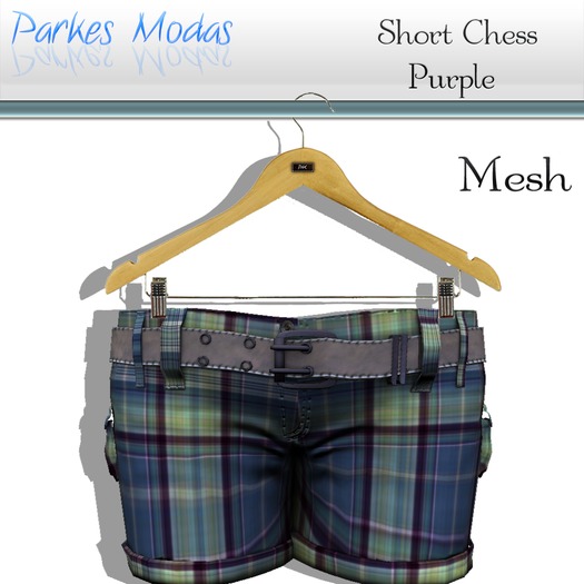 [PM] [PM] Shorts Chess Purple_Mesh