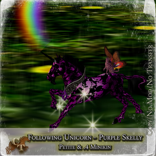 @CTM@ Petite Following Unicorn Purple Skelly