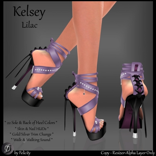 *Felicity* Kelsey Stilettos - Lilac Studded High Heels Shoes with Color Change Sole Sculpted Shoe (22 Texture Options)