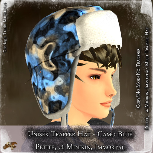 @CTM@ Trapper Hat (P/I Unisex) camo Blue
