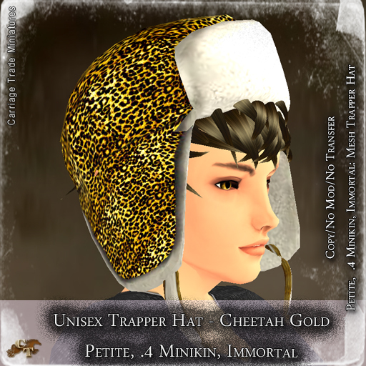 @CTM@ Trapper Hat (P/I Unisex) Cheetah Gold