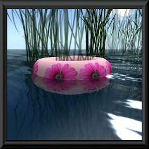 Pink Flowers ~ Inner Tube Float Box (rez me and open me)