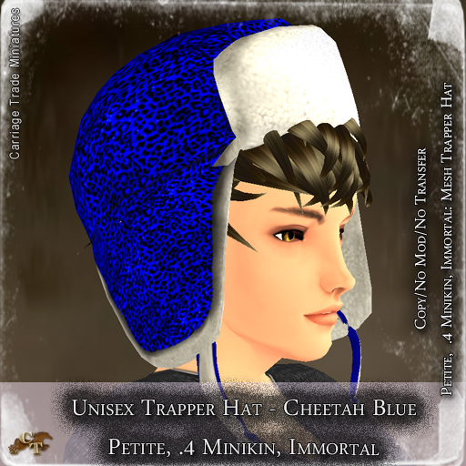 @CTM@ Trapper Hat (P/I Unisex) Cheetah Blue