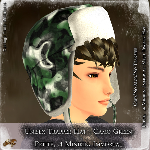 @CTM@ Trapper Hat (P/I Unisex) Camo Green