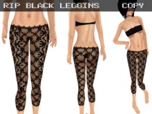 Rip Black Leggins