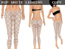 Rip White Leggins