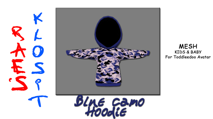 Blue Camo Hoodie