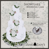 Snowflake Wedding Cake - White-Pink [Box]
