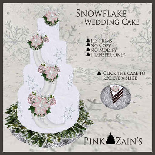 Snowflake Wedding Cake - Pink [Box]