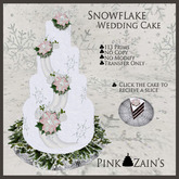 Snowflake Wedding Cake - Pink - White [Box]