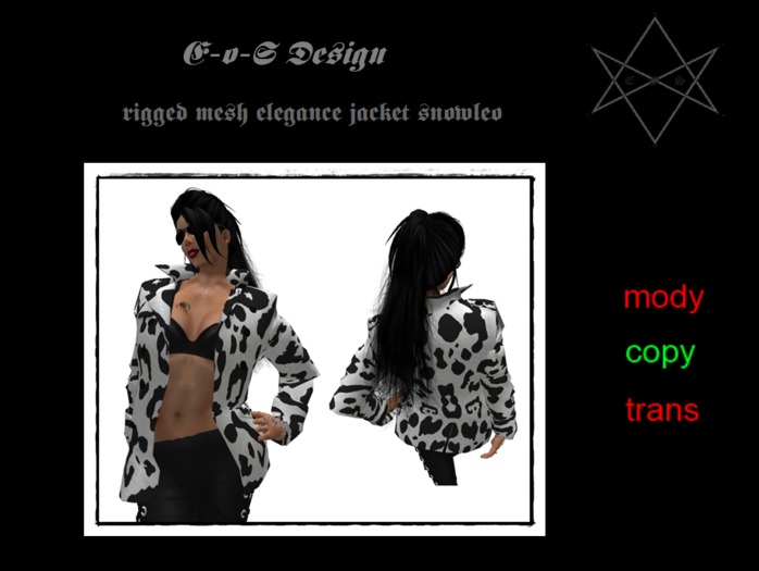 rigged mesh elegance jacket snow leo