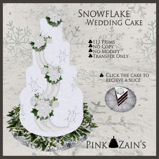 Snowflake Wedding Cake - White [Box]