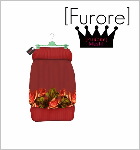 [Furore] MESH Tube Dress *Red Roses*