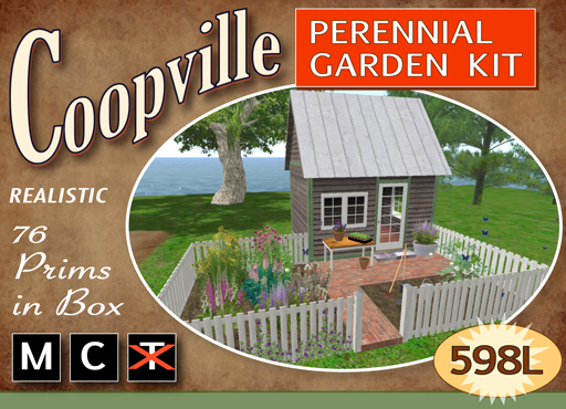 REDUCED PRICE! Coopville Perennial Garden Kit and Potting Shed