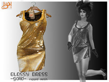 !gO! glossy dress - gold -