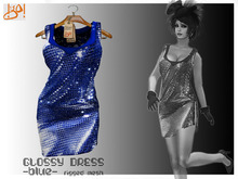 !gO! glossy dress - blue -